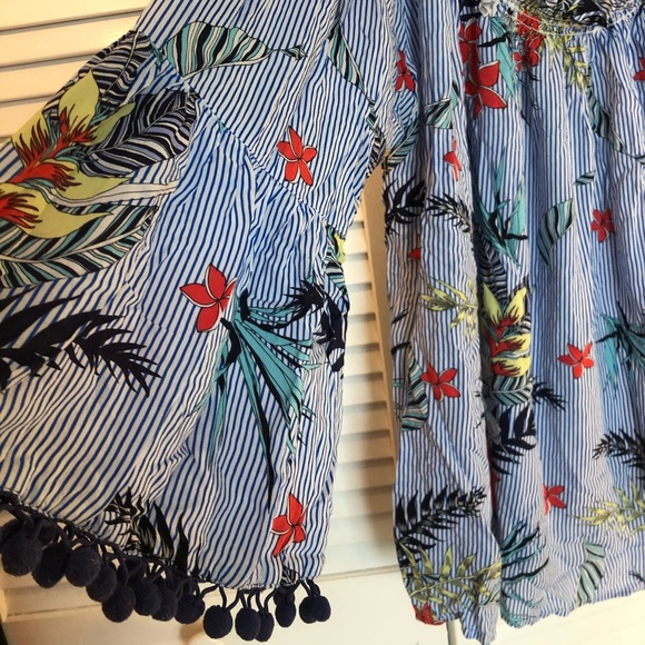 Grand & Greene Bell Sleeve Striped Top - Picture 3 of 5